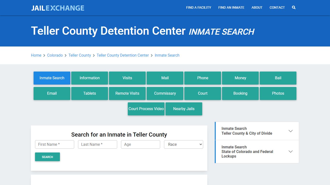 Teller County Detention Center Inmate Search - Jail Exchange